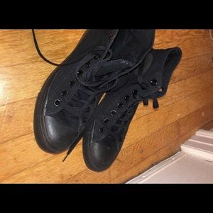 All black Hightop Converse